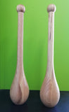 Oak Wood Tear Drop Indian Clubs (Sold In Pairs)